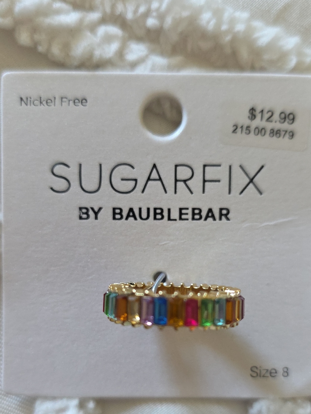Sugarfix by BaubleBar Gold Multicolor Baguette Ring